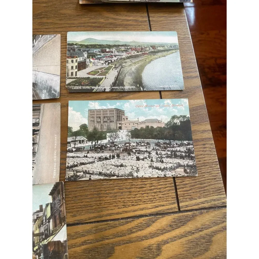 34 Vintage British Irish Postcards England Ireland Topographical Split Back Lot